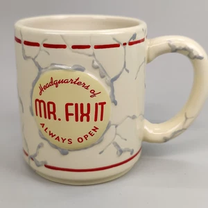 Enesco Mr. Fixit Always Open Hot Glue Holds World Coffee Mug Cup Tea 12 Oz - Picture 1 of 9
