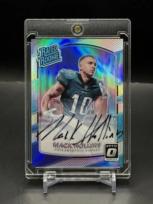 2017 Optic Mack Hollins Rc #161 /99 On Card Autograph Eagles UNC Mint Comb S&H - Image 1 of 2