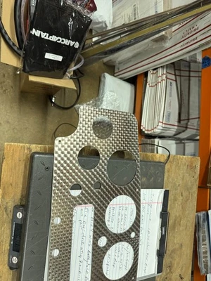 1936 glenn pray cord engine turned stainless dash board plate - Image 1 of 4