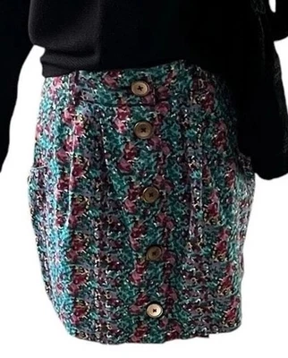 Mini-saia Coquette Cottagecore Preppy Vintage Y2K Floral Tamanho P - Imagem 1 de 4