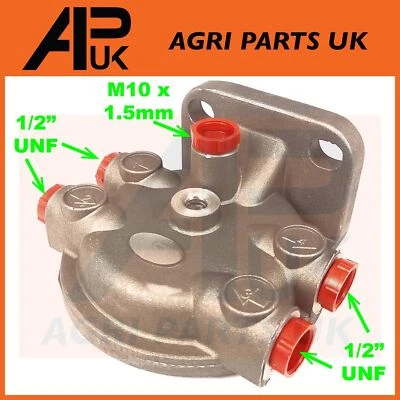 Fuel Filter Head Housing 1/2" for Case International IH 354 374 444 454 Tractor - Image 1 of 4