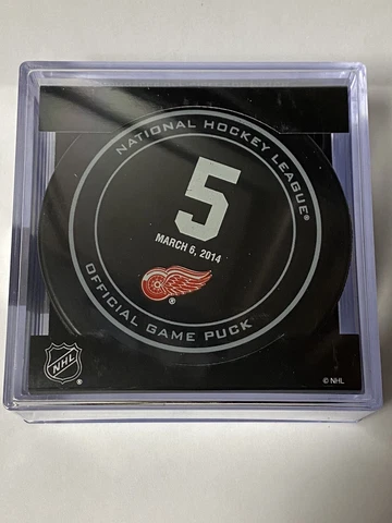 Nicklas Lidstrom Jersey Retirement Game Puck Official NHL 3/6/14 BRAND NEW SEAL Cover