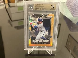 2020 Panini Prizm Bo Bichette Star Gazing 090/100 Neon Orange RC BGS 10 Pristine - Picture 1 of 8