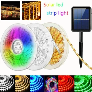 5M Outdoor Solar 150LED Strip Lights Waterproof Garden Flexible Tape Rope Lights - Picture 1 of 27