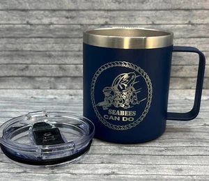 Navy Seabees Laser Engraved Coffee Mug Free Shipping - Picture 1 of 4