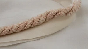 CORDÓN LABIAL ROSA BEIGE ALGODÓN CHENILLA POR YARDA - Imagen 1 de 3