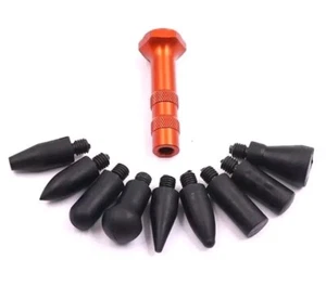 PDR Tap Down Knockdown Pen + 9 Nylon 8mm Thread Tips For Paintless Dent Repair - Picture 1 of 9
