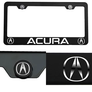 Marco de placa de matrícula negro mate grabado con láser T304 acero inoxidable - Imagen 1 de 11