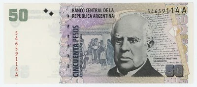 Argentina 50 Pesos ND 1999 Pick 350 aUNC Almost Uncirculated Banknote - Image 1 of 2