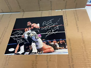 WWE WWF SHAWN MICHAELS HBK & Bret Hitman Hart DUAL SIGNED 8x10 PHOTO JSA! - Picture 1 of 1
