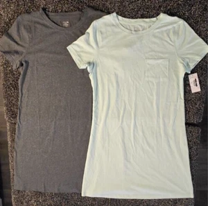 Womens JOCKEY Size MED LOT of 2 Cotton Short Sleeve Sleepshirt Nightgown Dress - Picture 1 of 8