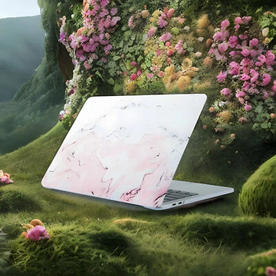 Blush Pink Marble MacBook Pro 13" Case: Premium Protection with Style - Image 1 of 4