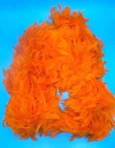 6 Ft Long Orange Feather Boas Costumes Parties Crafts Decor Brand-New Deadstock - Picture 1 of 2