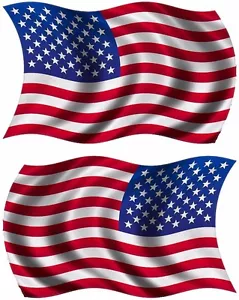 Juego de calcomanías de vinilo para coche de bandera americana de 2 - 5" EE. UU. Estados Unidos RL - Imagen 1 de 1