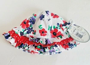 Sombrero floral para piscina de sol para niños koala talla 3-6 meses volantes y espalda forrada con arco - Imagen 1 de 4