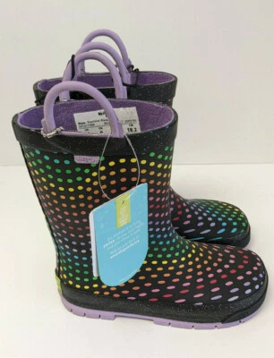 Botas de lluvia Western Chief Rainbow Wave, negras/multi, niños pequeños 10 Foto 1 de 4