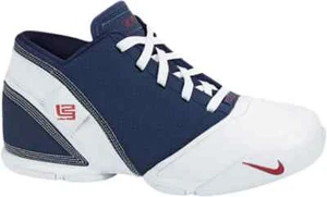 2007 Nike Zoom Lebron 5 V Low Olympic USA Men's 10.5 Red White Blue 318696-461 - Picture 1 of 5
