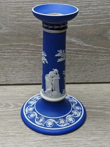 Einzelner Wedgwood Jasperware blau 7" Kerzenständer Halter - Bild 1 von 18