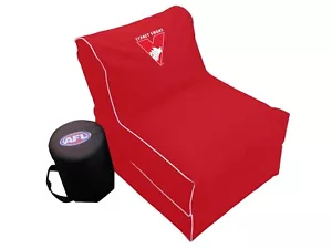 Sydney Swans AFL Large Foldable Lounge Bean Bag Chair With Cooler New - Picture 1 of 2