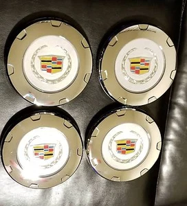 4PCS 2007-2015 CADILLAC ESCALADE WITH COLOR CREST 22" WHEEL CENTER CAPS 9597355 - Picture 1 of 1