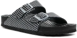 New BIRKENSTOCK CORSO COMO Black White DOTS Arizona BS Sandals 45 N 12 - Picture 1 of 3