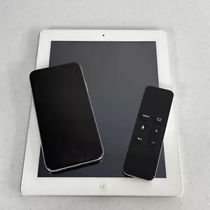 APPLE IPAD 2 64GB + APPLE IPHONE X + APPLE TV REMOTE AS IS UNTESTED - Picture 1 of 10