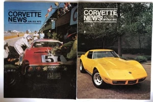 Vintage 1972 Corvette Nachrichtenmagazin - 2 Ausgaben JUN/JUL 1972 & OKT/NOV 1972 - Bild 1 von 3