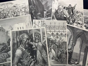 Set Of 10 Antique Gustave Dore 19th Century Engravings / Woodcuts / Prints - Picture 1 of 22
