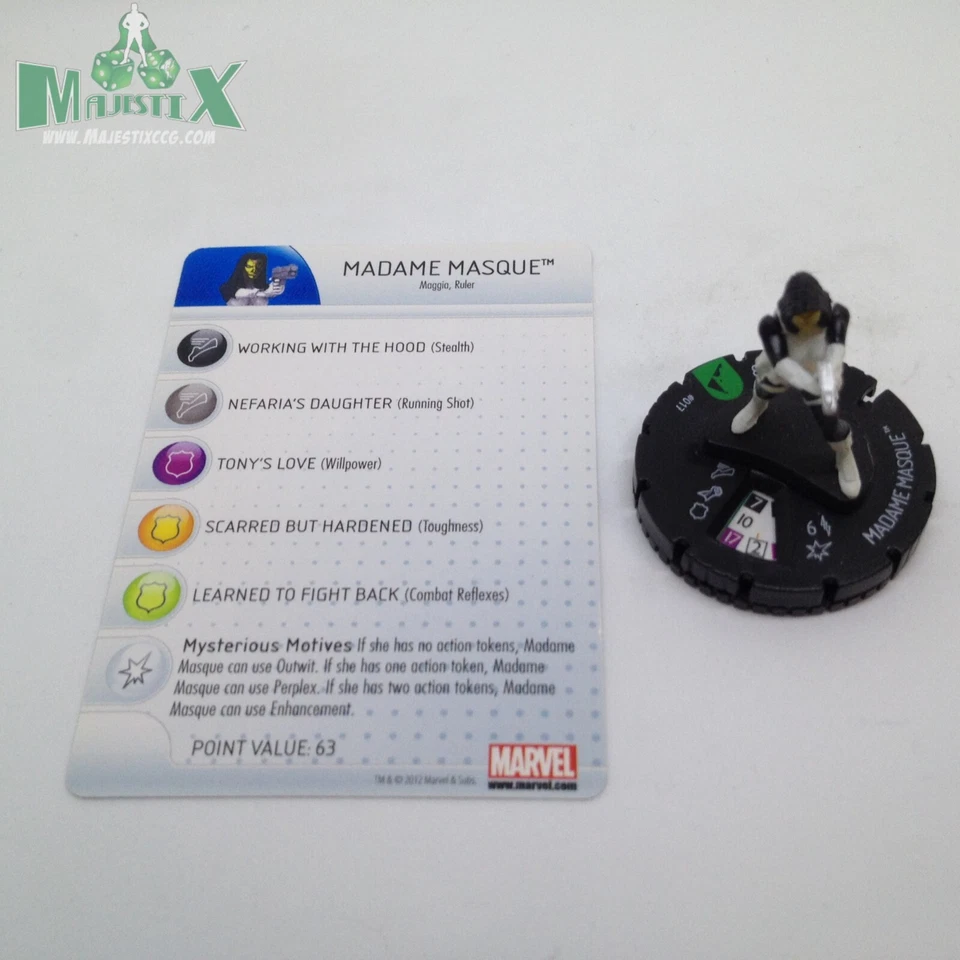 Heroclix Chaos War set Madame Masque #017 ¡Figura poco común con tarjeta! Foto 1 de 1