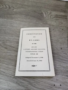 VTG Laundry Worker International Union Local 141 Bylaw Book Pittsburgh 1960 - Picture 1 of 5