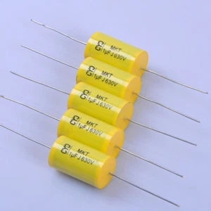 5 piezas condensador de película tubular de polietileno axial 1uf 630V para amplificador de tubo de audio - Imagen 1 de 3