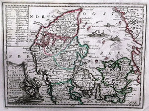 Antique map, Chiquet, Le Royaume de Danemark - Picture 1 of 1