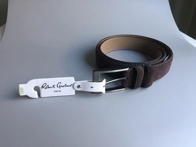 ¡NUEVO CON ETIQUETAS! Cinturón de gamuza Robert Graham marrón talla: 36 Foto 1 de 4