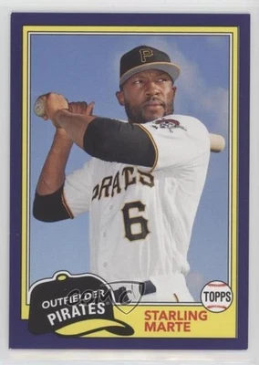 2018 Topps Archives 1981 Design Purple /175 Starling Marte #208 - Image 1 of 2