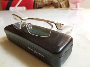Masaki Matsushima MF-1189 Titanium Eyeglass Frame White Gold Japan Made NOS - Picture 1 of 5