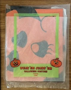 1988 Avon Wear 'Em Scare 'Em Vinyl Pumpkin Halloween Costume Child Large NEW - Picture 1 of 3