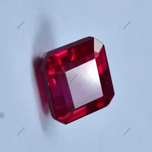 Piedra preciosa suelta con forma de esmeralda impecable rubí rojo sangriento natural 8,05 CERTIFICADA - Imagen 1 de 9