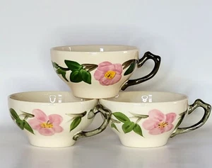 Vintage Franciscan DESERT ROSE Coffee Tea Cups Mugs Set of 3 Made in England - Picture 1 of 7