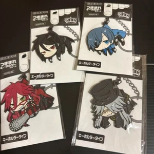Black Butler Kuroshitsuji Figur Gummi Schlüsselanhänger Lot 4 Undertaker Grelle M563 - Bild 1 von 3