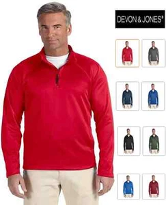 Devon & Jones DG440 Men's Stretch Tech-Shell Compass Quarter-Zip - Picture 1 of 8