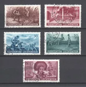 Liechtenstein ~ 1941 Agriculture, Sc# 166-170 Used (B068) - Bild 1 von 2