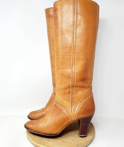 Nine West Jacky Boots Womens 9 Vintage Tall Brown Western Cowboy Cowgirl Shoes - Picture 1 of 18