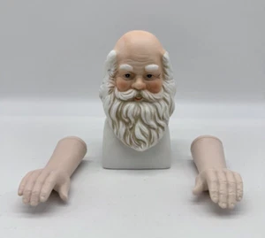 MANGELSEN’S DOLL PORCELAIN Santa Head & Hands Kit #162-25 4.25” Open Bag NOS ‘93 - Afbeelding 1 van 8