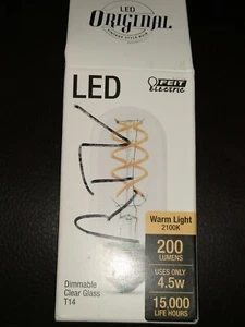 1 Feit Electric 25 Watt Equivalent T14 Spiral Filament LED Light Bulb White - Picture 1 of 2