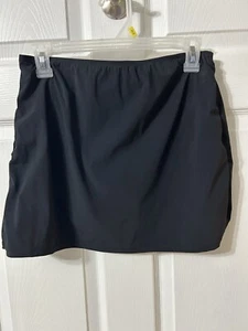 Women's Elastic Waist Swim Skirt Skort Tankini Bottom Beach Swimwear Black - Picture 1 of 4