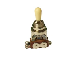 3 Way Short Toggle Switch with Cream Tip For Les Paul Guitars - Picture 1 of 7