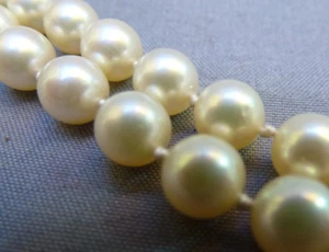 6mm Vintage Cultured Pearl 19" Necklace with 14k Clasp - Picture 1 of 6