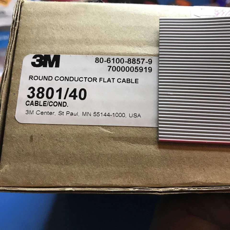 Condutor 80-6100-8857-9 para aparelho de cabo plano 2’ pés 3M material de fiação 3801/40 - Imagem 1 de 1