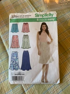 Sewing Pattern Simplicity 3794 Skirts Szs 14-22 New - Picture 1 of 3