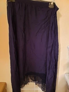 Women's Roper Blue Fringe Bottom Western Skirt - Size M - Picture 1 of 2